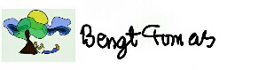 Logo och namnteckning för Bengt Tomas, konstnären till bilden Musik